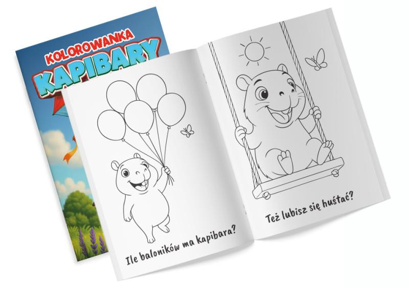 Kolorowanka Kapibary z naklejkami Martel